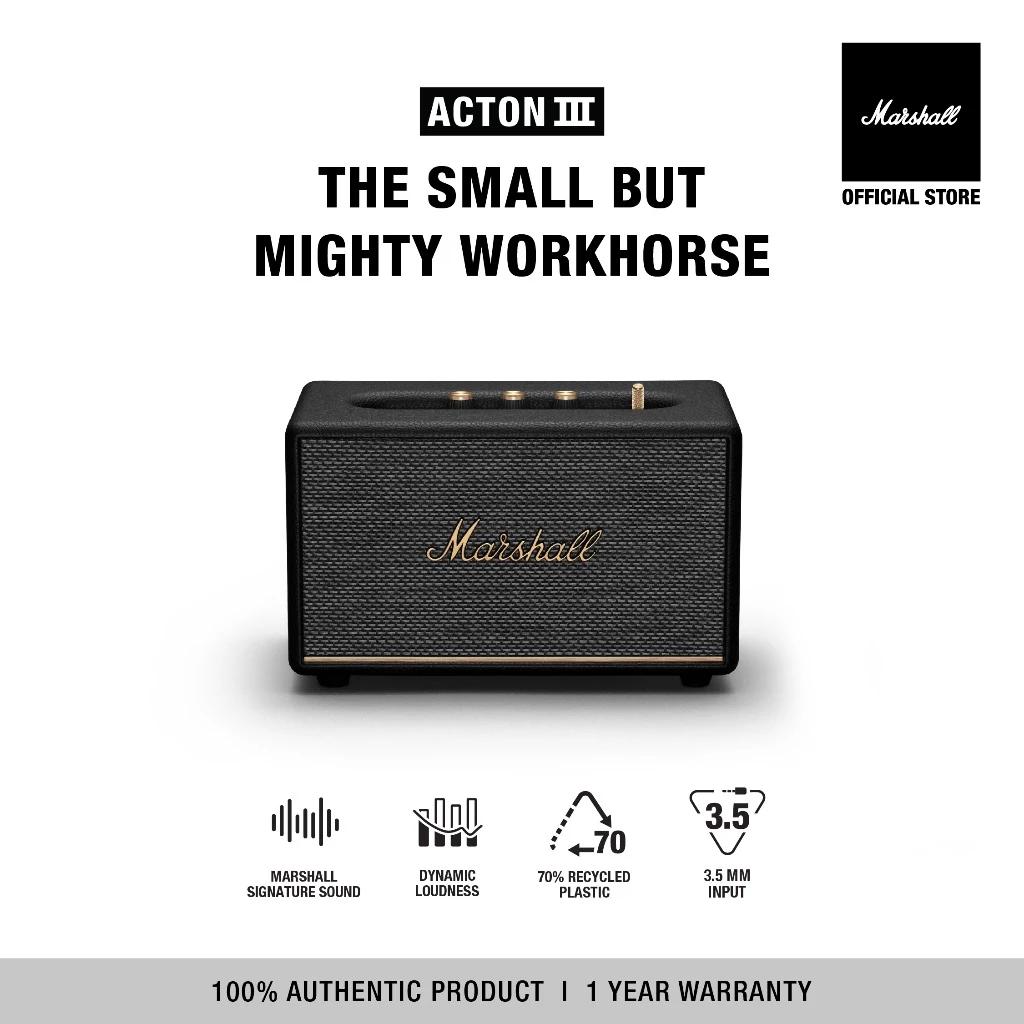 MARSHALL Acton III Black - ลำโพง Bluetooth ระดับพรีเมียม