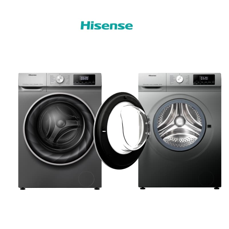 Hisense เครื่องซักผ้าฝาหน้า ความจุ 10 กก. รุ่น WDQY1014EVJMT สีเทา